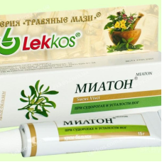 Міатон крем-бальзам для ніг від судом і втоми 15г.