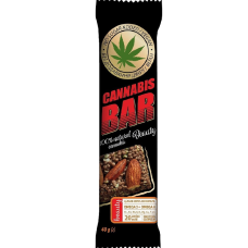Батончик  ТМ “Cannabis Bar“ — мюслі з насіння конопель, мигдалю та кукурудзяних кульок 40 г.